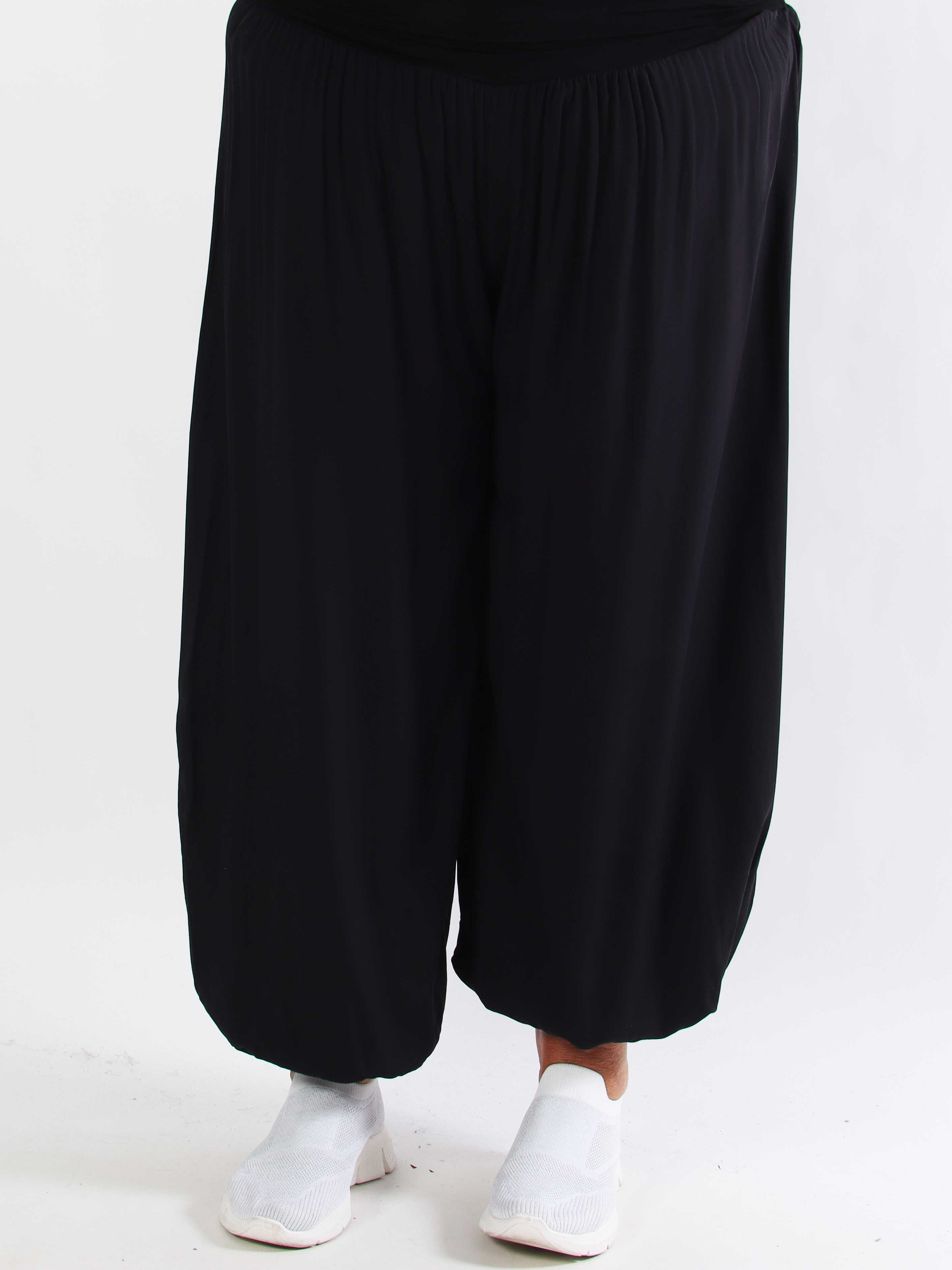 Lava - Plus size haremsbukser i viskose med elastikkant i livet